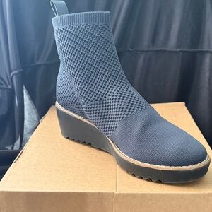 Bandolino Black Knit Wedge Boots